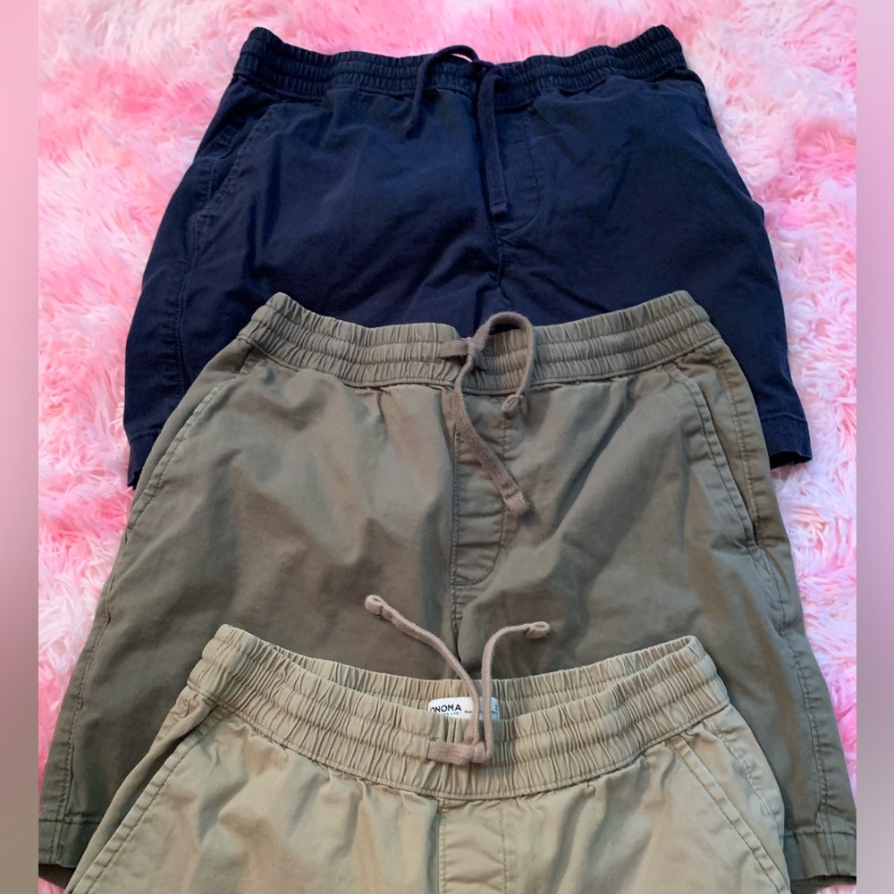 Sonoma Set of Three Casual Shorts - Navy, Olive, Khaki great condition